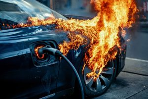 Electric Vehicle Battery Fires: Who’s Liable When an EV Burns?